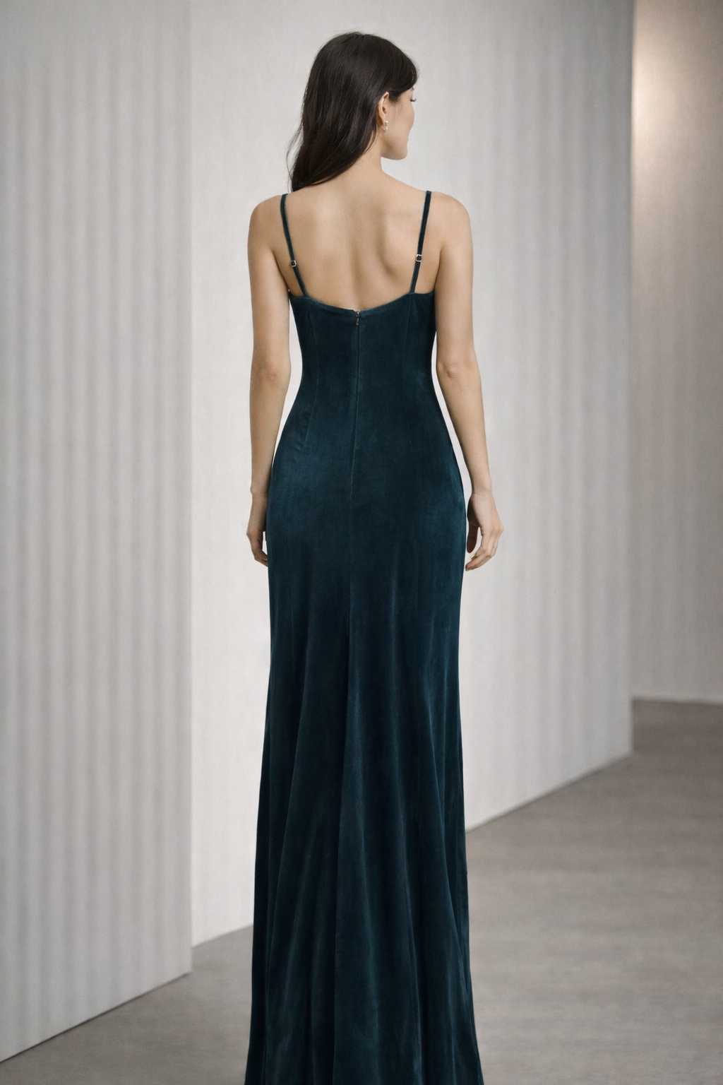 EMERALD VELVET RHINESTONE PARTY WEAR